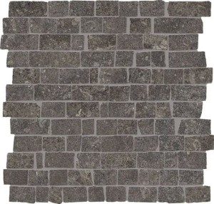Emil Ceramica MaPierre Mosaik Petite Wand Schwarz Natur 30 x 30 cm Mosaik EM0P, Grau