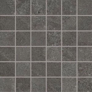 Emil Ceramica MaPierre Noble Mosaik 5x5 Schwarz Natur 30 x 30 cm Mosaik EM04, Grau