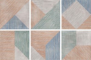 ABK Play String Mix Multicolor Fliesen 20x20: Orange, Grau, Blau, Grün
