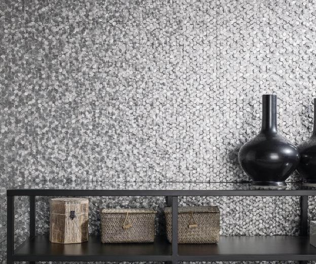 Mozaika 3D metal srebrna heksagon L'antic Colonial Gravity Mosaics Aluminium Hexagon titanium L244008791 30.1X30.7ag 99567