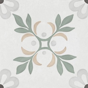 Patchwork-Fliesen Harmony Sirocco Grün Garten 22,3x22,3 Matt /0,99m2/