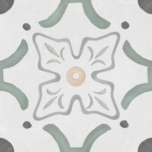 Patchwork-Fliesen Harmony Sirocco Grün Blume 22,3x22,3 Matt /0,65m2/
