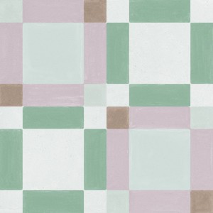 Pflasterfliesen Harmony Muster Rosa Quadrat 22,3x22,3 Matt /0,65m2/