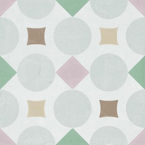 Pflasterfliesen Harmony Muster Pink Geometrisch 22,3x22,3 Matt /0,65m2/