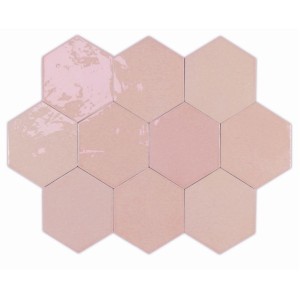 Wow Zellige Hexa Pink Fliesen 10,8x12,4 cm /0,382m²/