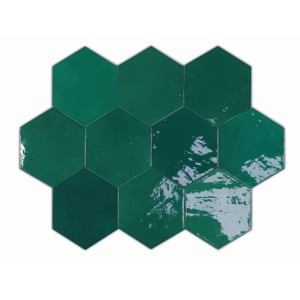 Wow Zellige Hexa Emerald Fliesen 10,8x12,4 /0,382m2/