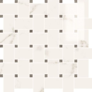 Panaria Trilogy Calacatta White Mosaikfliesen 30x30 cm, 9,5 mm dick, 0,36 m², Steinoptik