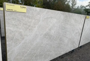 Marmor Yamuna Glänzend STU 160x320x1,2 cm, mit Netz, nicht rektifiziert