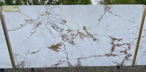 Marmor Capraia Matt STU 160x320x1,2 cm, mit Netz, unrectified