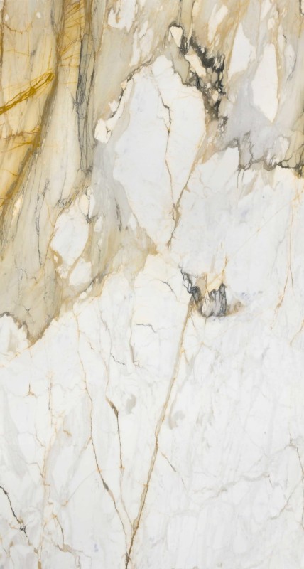 Spiek kwarcowy, blat kuchenny marmur biały ze złotą żyłą Marazzi Grande Marble Look Calacatta Vena Vecchia lux M7GF 160x320 6mm 96336