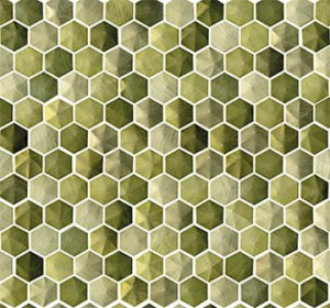 Metallmosaik L'Antic Colors Aluminium Olive 28,5x30,5x0,2 cm