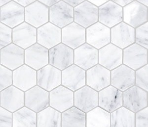 Marmor-Mosaik L'Antic Essential Hexagon Carrara Poliert 25,8x29,8x1 cm