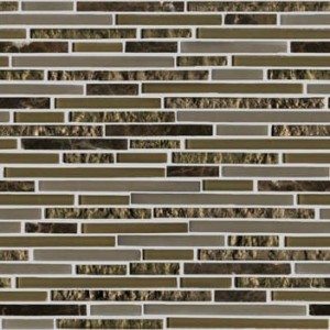 Mosaik Mix L'Antic Eternity Mini Streifen Emperador Fliesen 29,8x30,5 cm