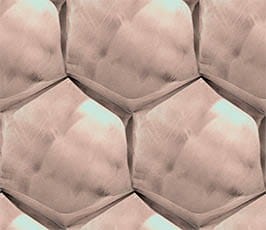 L'Antic Gravity Al. Dubai Rose Gold Mosaik Fliesen 22,5x26x2/2,5 cm