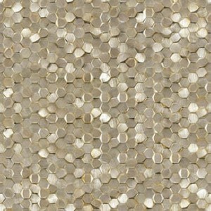 L'Antic Gravity 3D Hexagon Gold Mosaik aus Aluminium 30,1 x 30,7 x 0,6 cm