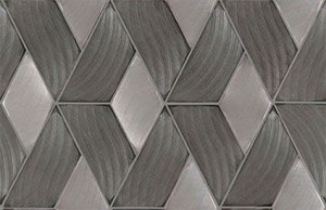 Mosaik aus Metall L'Antic Gravity Aluminium Geflecht Titan 23,7x35,8x0,4 cm