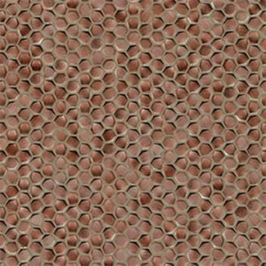 Mosaikplatten L'Antic Gravity Aluminium Hexagon Kupfer 30,4x30,7x0,4 cm