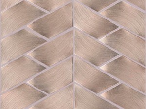 Mosaikfliesen L'Antic Gravity Aluminium Trace Roségold 22,1 cm