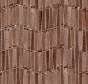 L'Antic Gravity Aluminium Wave Kupfer Mosaikfliesen 28,9x30,2 cm