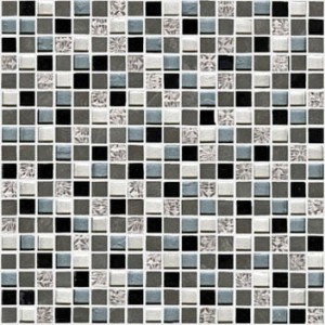 Mosaik Mix L'Antic Imperia Mix Silber Blau Schwarz 29,8x29,8 cm