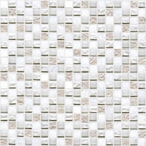 Mosaik Mix L'Antic Imperia Mix Silber Weiß 29,8x29,8 cm