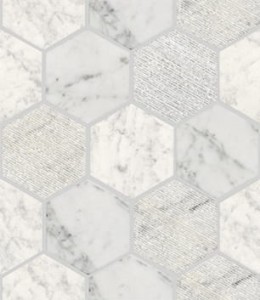 Mosaikstein L'Antic World Hexagon Tex Weiß 29,9x25,9x0,8 cm