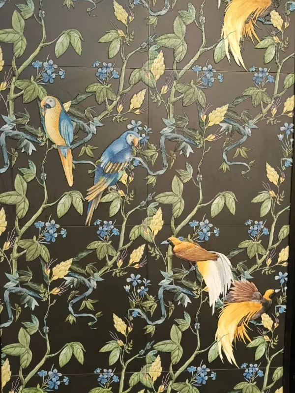 Mural gresowy 60x60 JUNGLE BLACK SATINE MAT .webp