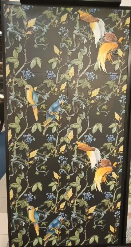 Mural gresowy 60x60 JUNGLE BLACK SATINE MAT.webp