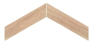 Emil Ceramiche Sleek White Chevron, Beige Holzoptik Feinsteinzeug 11x54