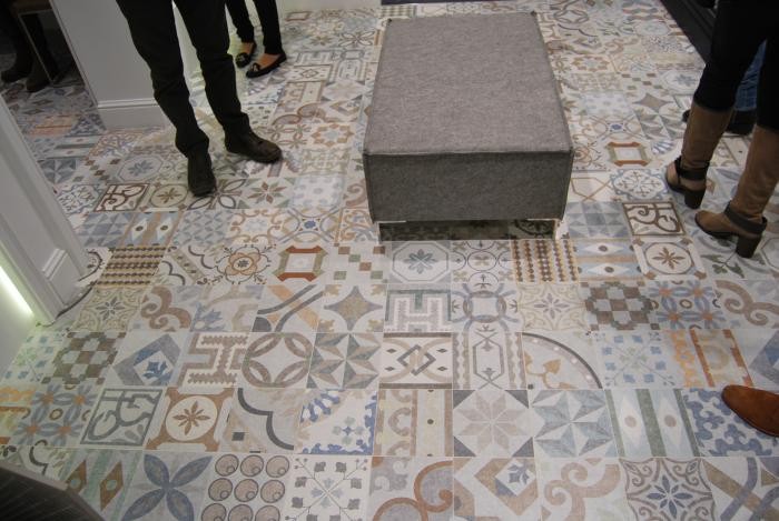 Płytki gres patchwork geometria beż grafit Porcelanosa Barcelona D 59,6X59,6 15120