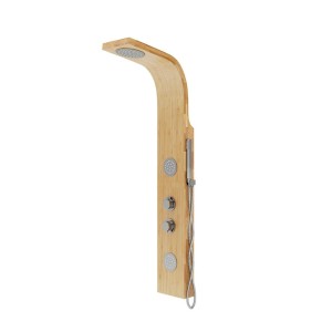 Duschtasse Corsan BALI mit Thermostat aus Bambusholz