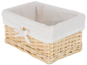 Natürlicher Weidenkorb Koszoplotka mit Polsterung 30x20x15h