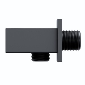 Corsan CMU041BL Duschhalterung schwarz mit Anschluss für Handbrause