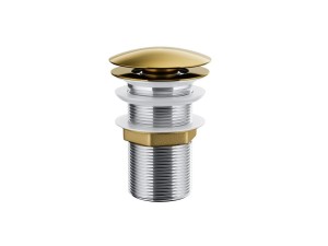 Korek zum Waschbecken Corsan Klick-Klack rund goldfarben