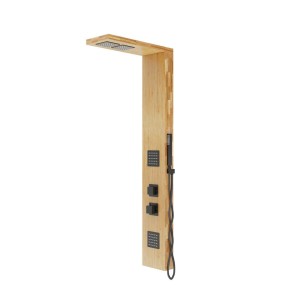 Duschpaneel Corsan BASTI Thermostat Bambusholz