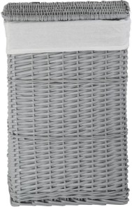 Wickelkorb mit Polster für Wäsche – Graue Korboplotka 47x35x66h