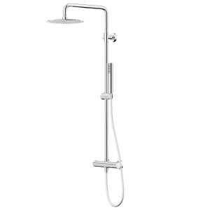 Thermostat-Duschset Corsan LUGO mit 25cm Regenkopf Chrom