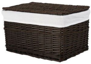 Wickelkorb mit Futter Koschoplotka Schwarz Wenge 58x43x35h
