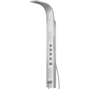 Duschtasse Corsan SAMSARA Thermostat Bürststahl Auslauf