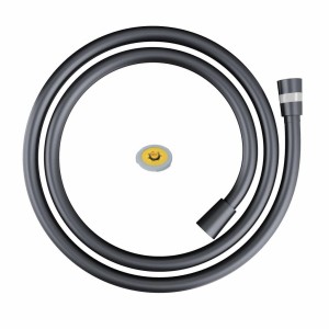 Schwarzer PVC-Duschschlauch Corsan CMW250 mit O-Ring und NEOPERL Durchflussregler