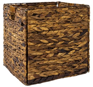Faltbarer Hyazinthkorb Koschoplatz Braun 33x33x33h
