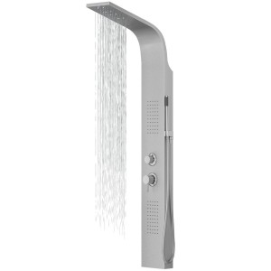 Duschtasse Corsan ALTO Thermostat Silber LED Regenbrause