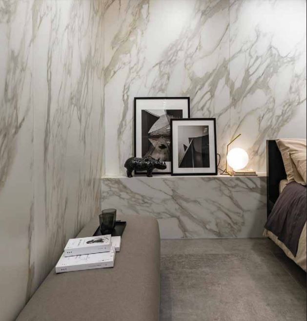 Płytki podłogowe marmur biały zze złotą żyłą Florim Rex Etoile de Rex Étoile Creme Gloss 60x120x10mm 96147