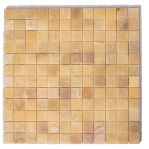 Polierte Onyx-Mosaikfliesen 31,7x31,7x1 cm