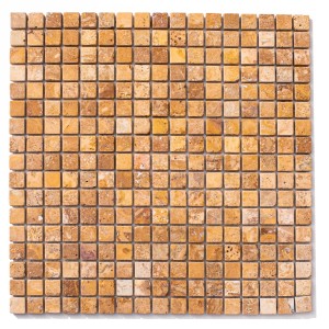 Mosaik Travertin braun Light Brown 31,1x31,1x1cm gehämmert