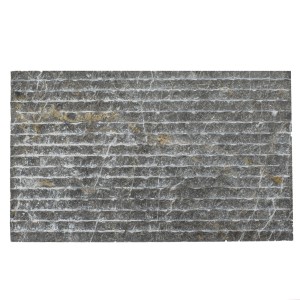 Anthrazit Gold Rillenplatte aus grauem Marmor 30 cm hoch
