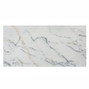 Beige Marmorplatte Mink Deco strukturiert 30 cm hoch