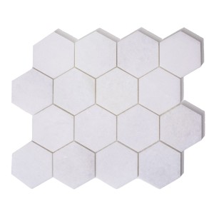 Mosaik Marmor Hexagon Bianco Neve 27x30,5