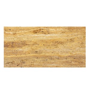 Beige Satin Travertinplatte Gold 30x60x2 cm