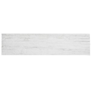 Marmorplatte Weiß Glacier White Rose Rillenschliff Höhe 15,3 cm